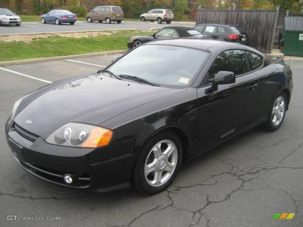 2004 Tiburon  - Jet Black / Black photo #8