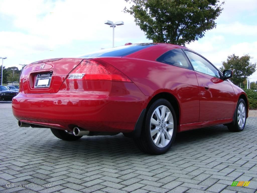 2007 Accord EX V6 Coupe - San Marino Red / Ivory photo #4