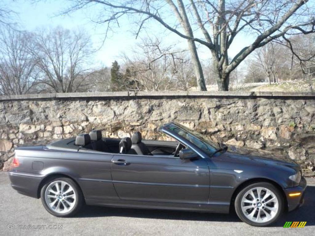 2005 3 Series 330i Convertible - Sparkling Graphite Metallic / Black photo #11