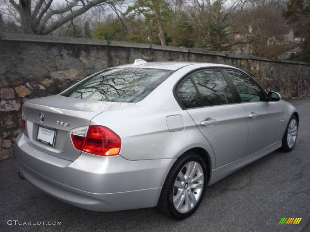 2006 3 Series 325i Sedan - Titanium Silver Metallic / Black photo #2