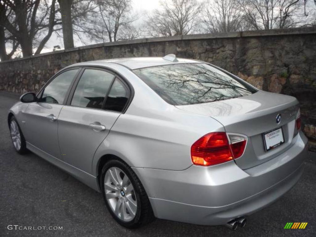2006 3 Series 325i Sedan - Titanium Silver Metallic / Black photo #4