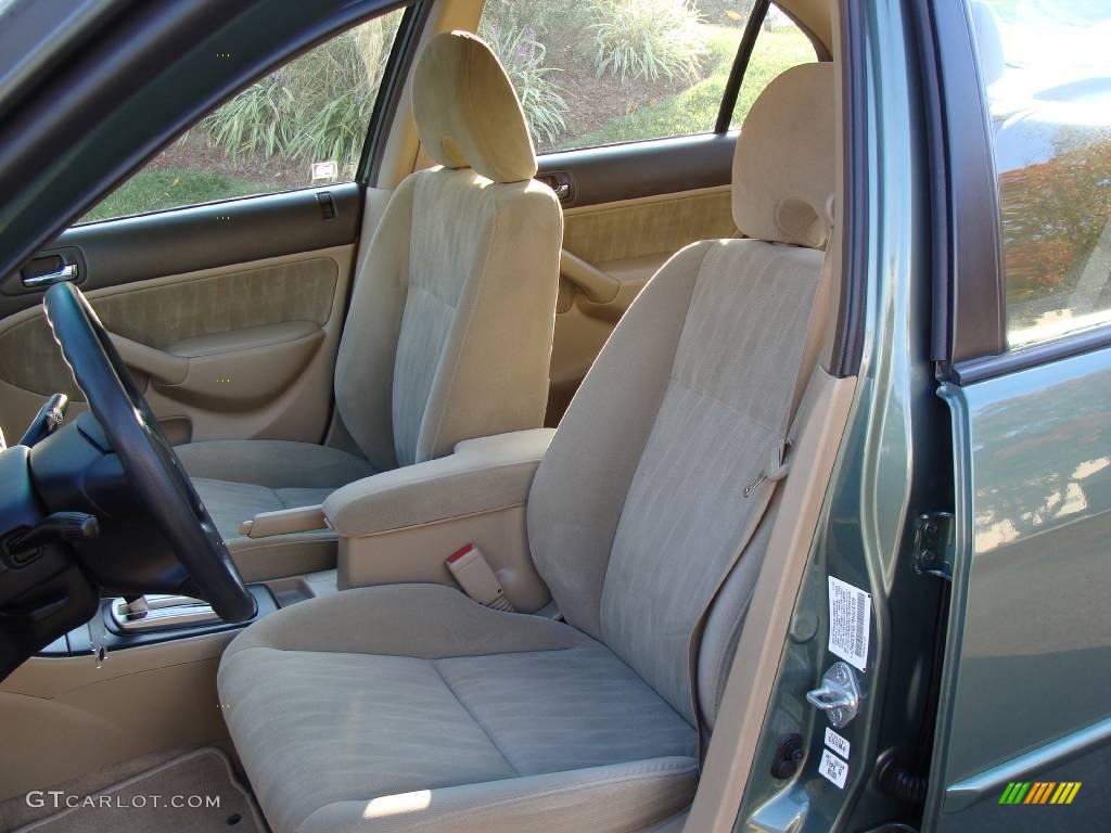 2004 Civic LX Sedan - Galapagos Green / Ivory Beige photo #14