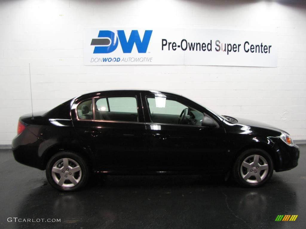 2007 Cobalt LS Sedan - Black / Gray photo #6