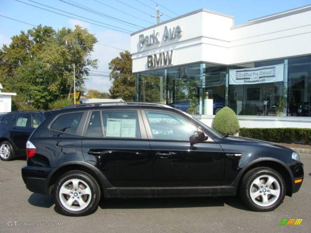 2007 X3 3.0si - Black Sapphire Metallic / Black photo #1