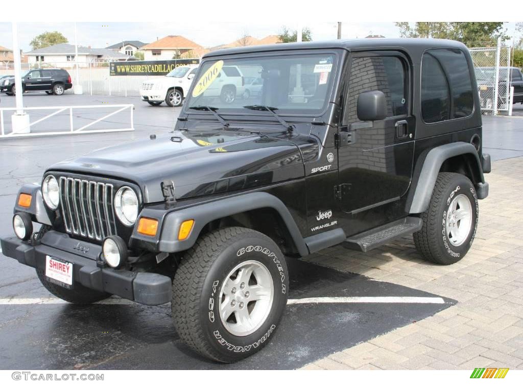 2006 Wrangler Sport 4x4 - Black / Dark Slate Gray photo #1