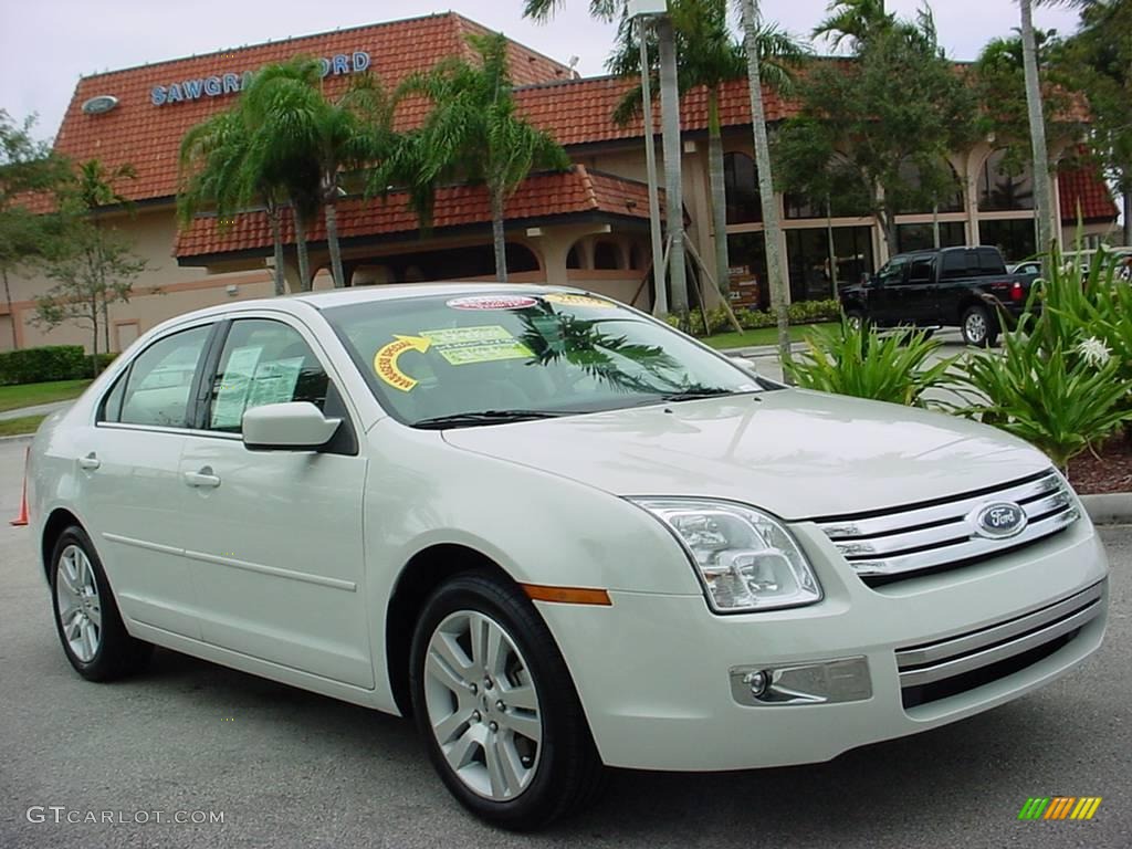 2009 Fusion SEL V6 - White Suede / Camel photo #1