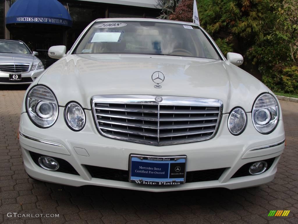 2008 E 350 4Matic Sedan - Arctic White / Cashmere photo #2