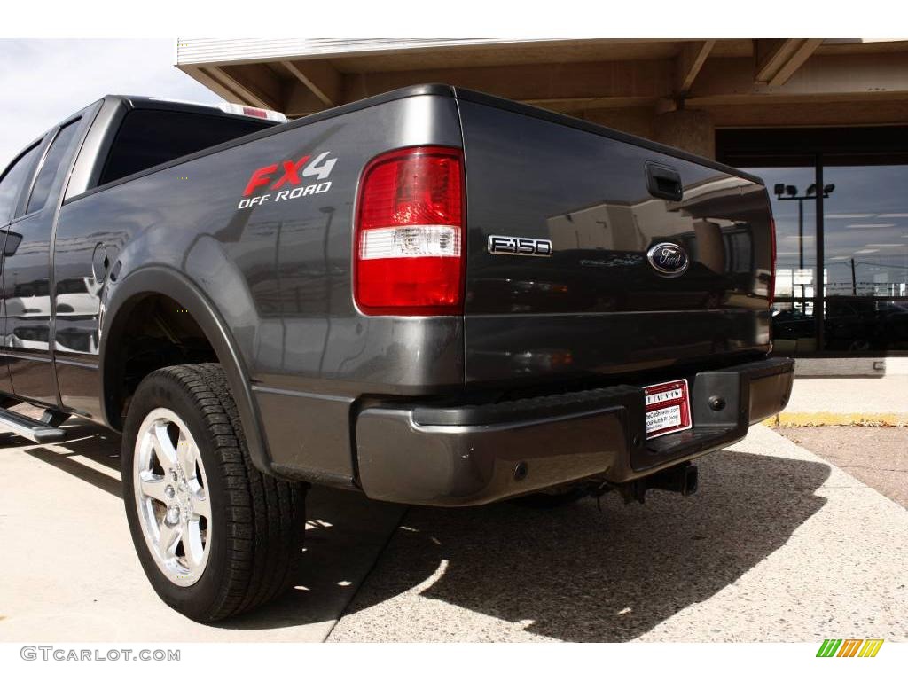 2005 F150 FX4 SuperCab 4x4 - Dark Shadow Grey Metallic / Black photo #17