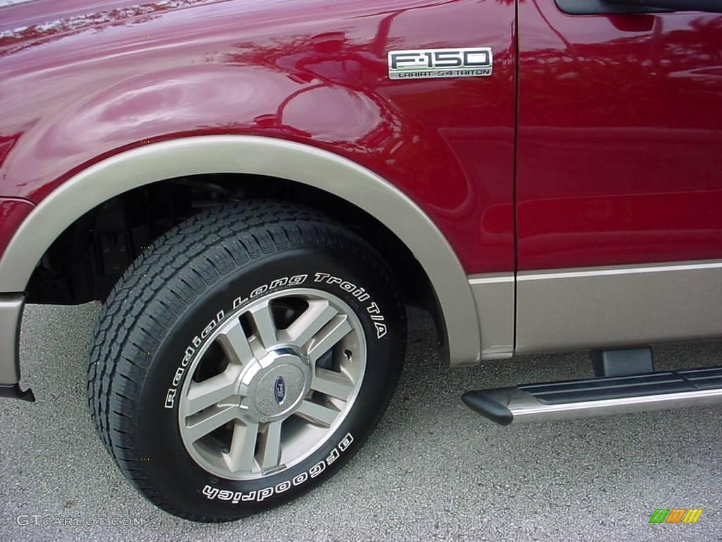 2006 F150 Lariat SuperCrew - Dark Toreador Red Metallic / Tan photo #16