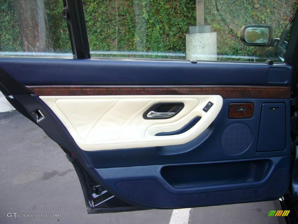 2001 7 Series 750iL Sedan - Orient Blue Metallic / Oyster Beige/Navy Blue photo #47