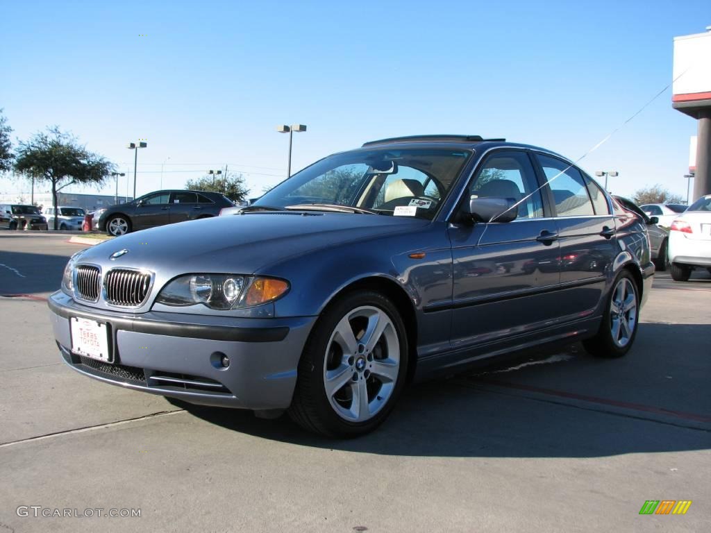 2005 3 Series 330i Sedan - Steel Blue Metallic / Sand photo #3