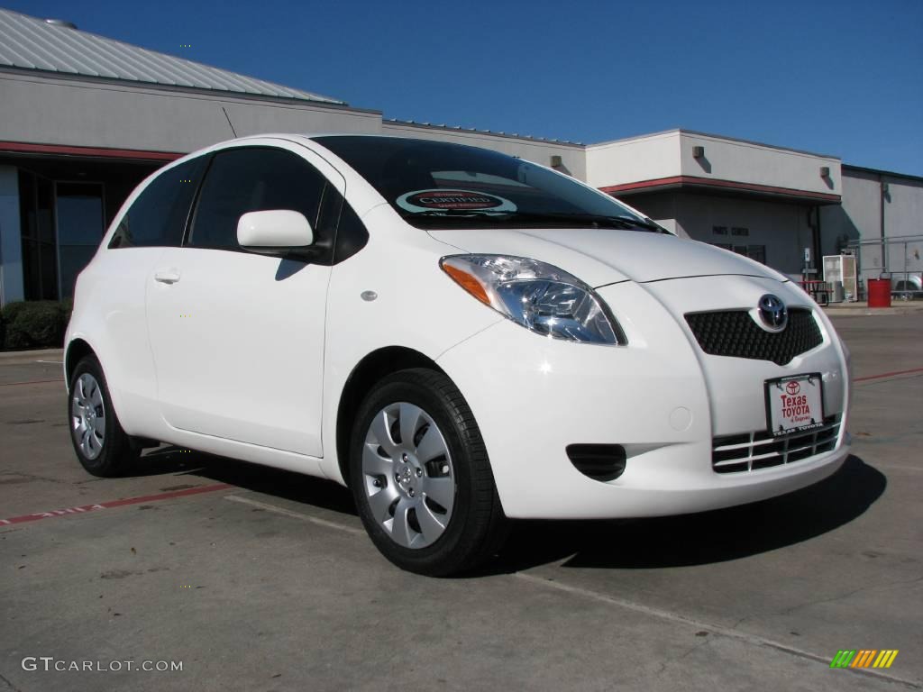 2008 Yaris S 3 Door Liftback - Polar White / Dark Charcoal photo #1