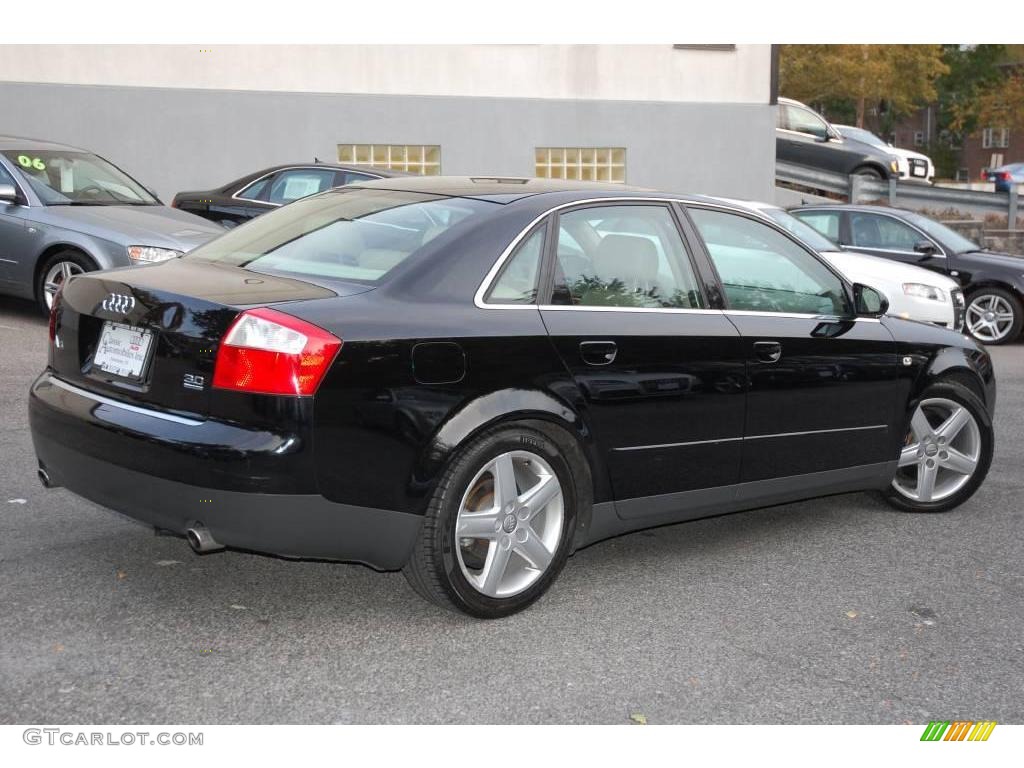 2003 A4 3.0 quattro Sedan - Brilliant Black / Beige photo #5