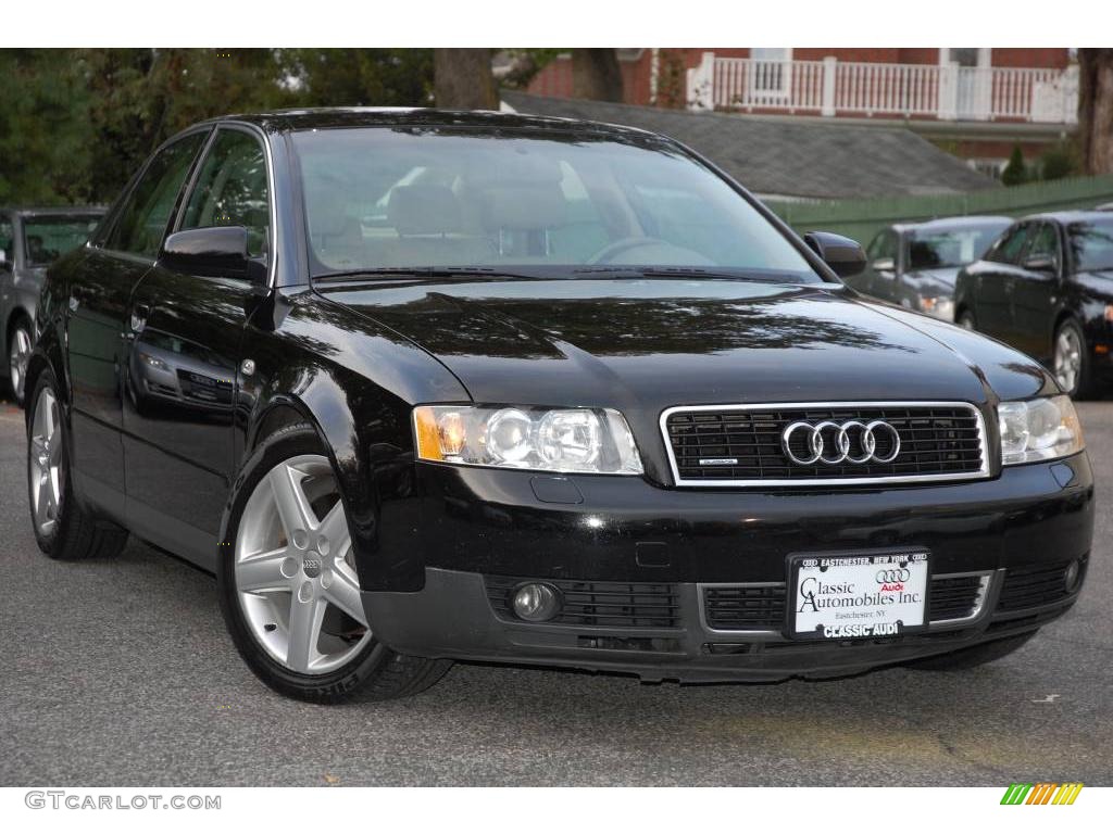 2003 A4 3.0 quattro Sedan - Brilliant Black / Beige photo #7