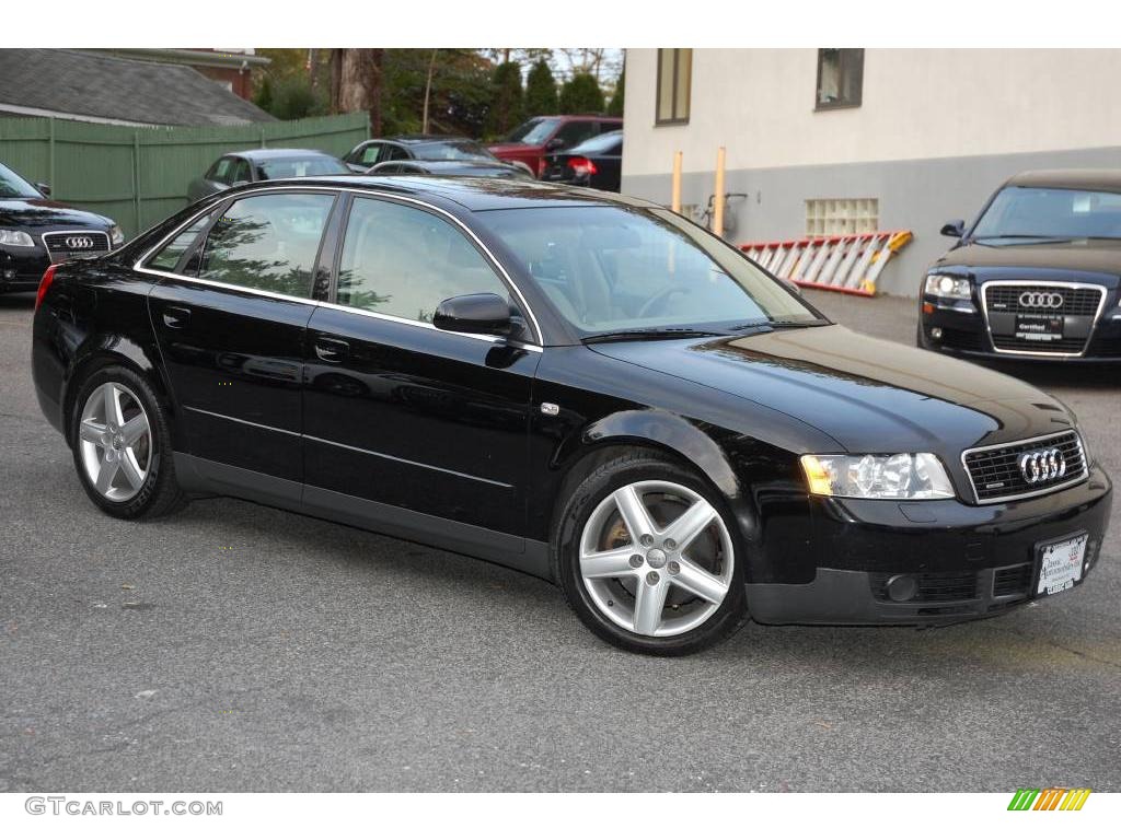 2003 A4 3.0 quattro Sedan - Brilliant Black / Beige photo #8