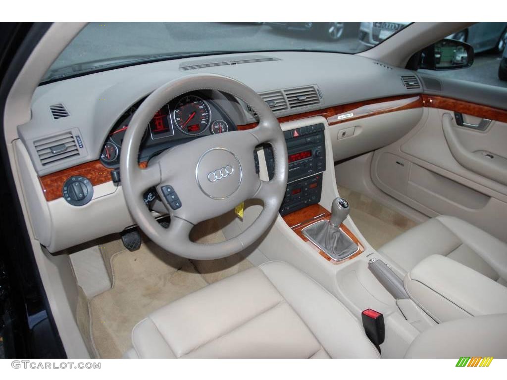 2003 A4 3.0 quattro Sedan - Brilliant Black / Beige photo #14