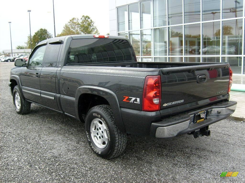 2003 Silverado 1500 LS Extended Cab 4x4 - Dark Gray Metallic / Dark Charcoal photo #3