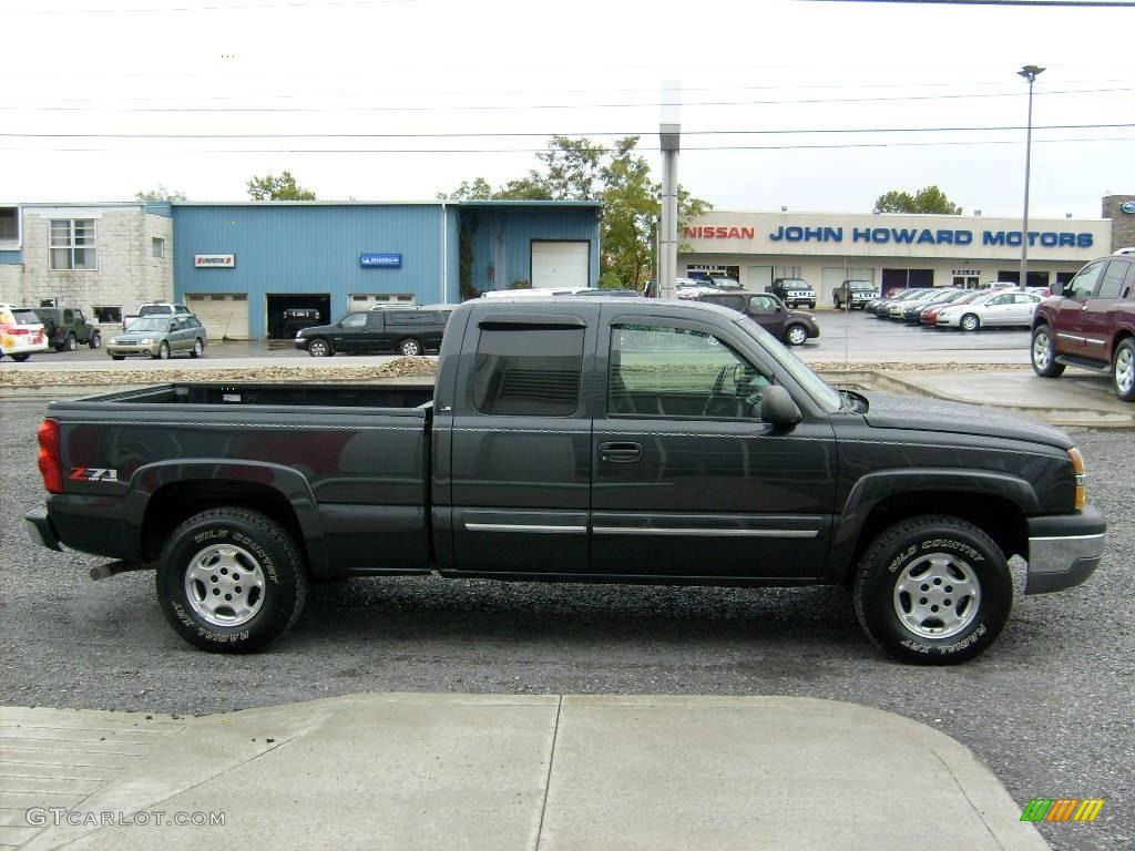 2003 Silverado 1500 LS Extended Cab 4x4 - Dark Gray Metallic / Dark Charcoal photo #6