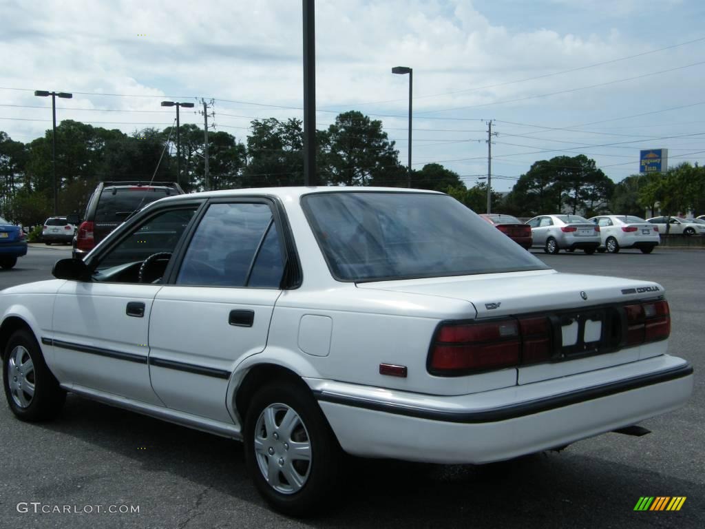 1992 Corolla DX Sedan - Super White / Blue photo #3