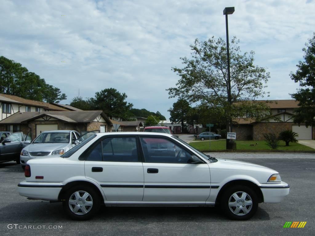 1992 Corolla DX Sedan - Super White / Blue photo #6