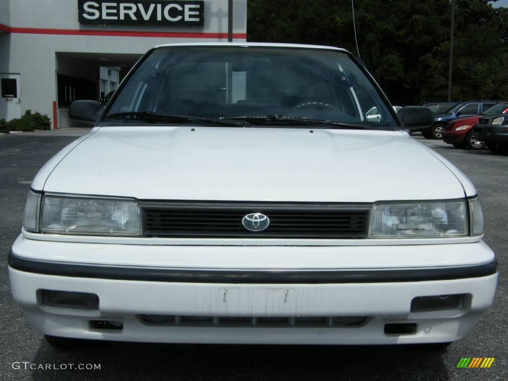 1992 Corolla DX Sedan - Super White / Blue photo #8