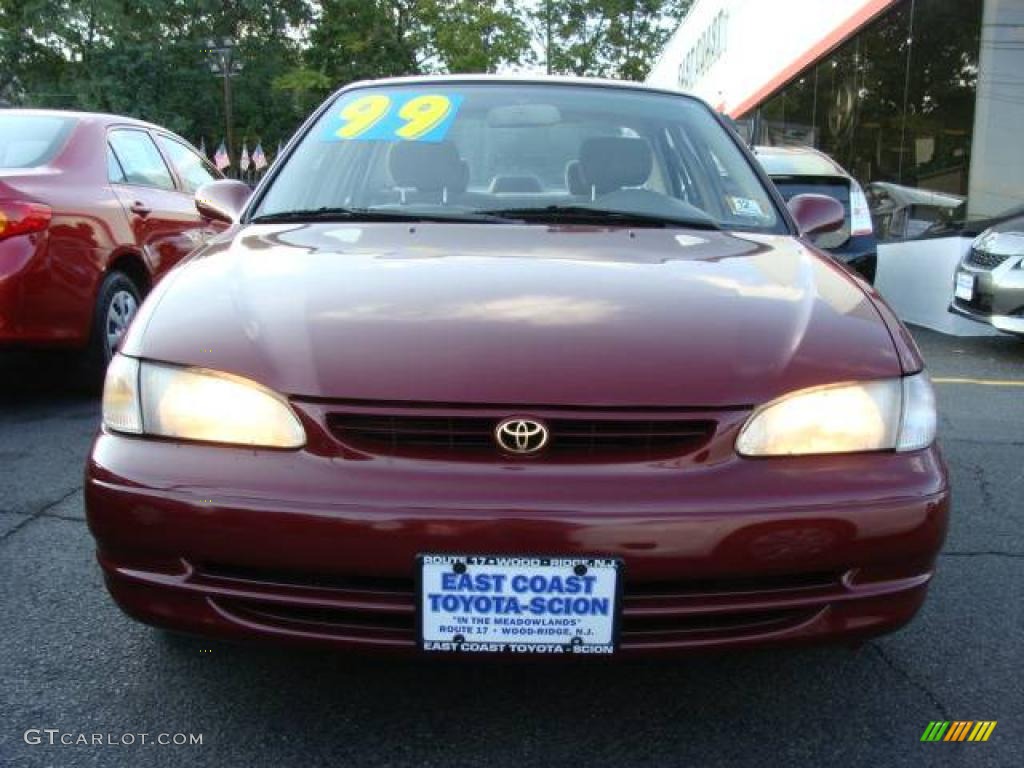 1999 Corolla LE - Venetian Red Pearl / Pebble Beige photo #2