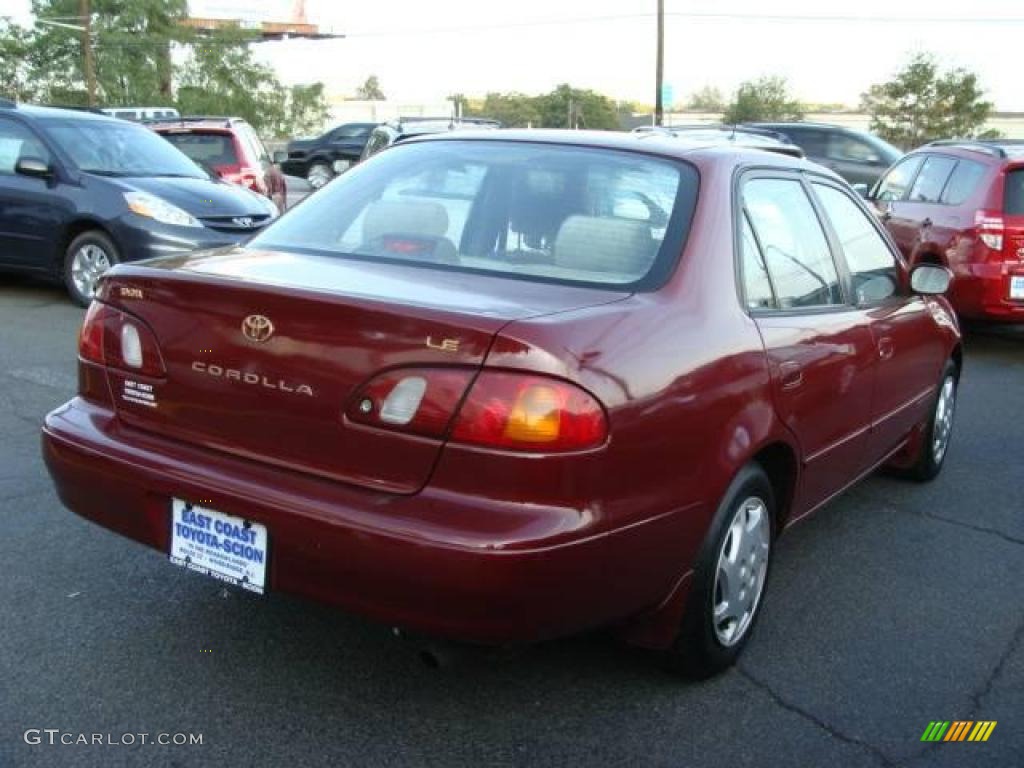 1999 Corolla LE - Venetian Red Pearl / Pebble Beige photo #3