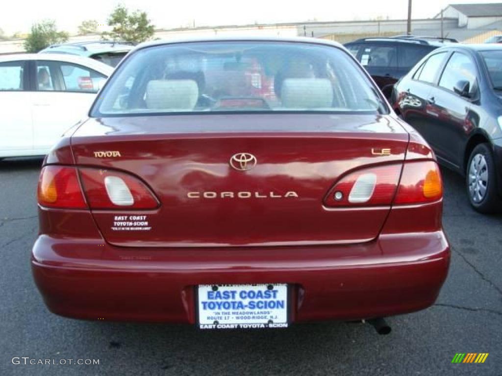 1999 Corolla LE - Venetian Red Pearl / Pebble Beige photo #4