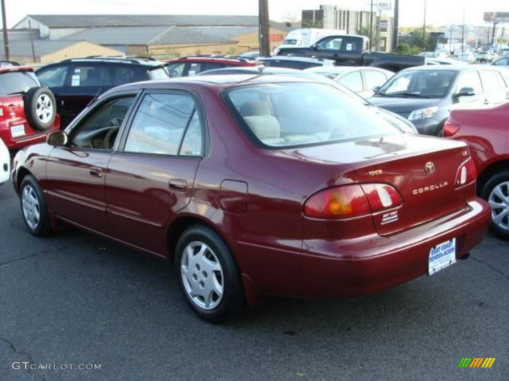 1999 Corolla LE - Venetian Red Pearl / Pebble Beige photo #5