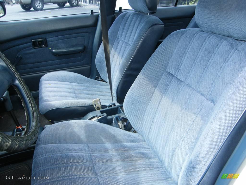 1992 Corolla DX Sedan - Super White / Blue photo #14
