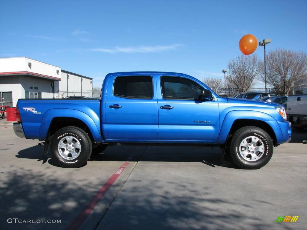 2008 Tacoma V6 PreRunner Double Cab - Speedway Blue / Graphite Gray photo #7