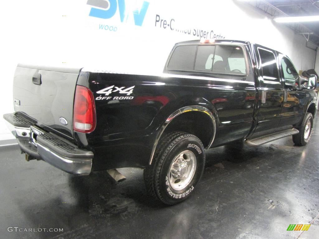 2002 F250 Super Duty Lariat Crew Cab 4x4 - Black / Medium Flint photo #4