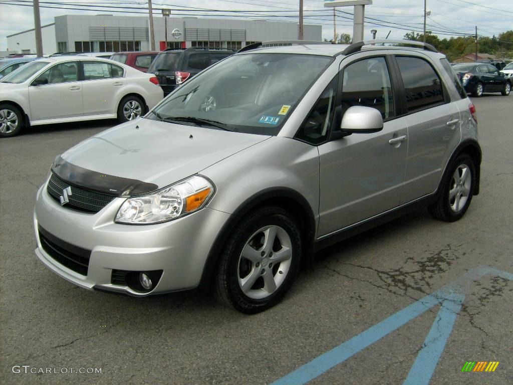 2007 SX4 Sport AWD - Silky Silver Metallic / Black photo #3