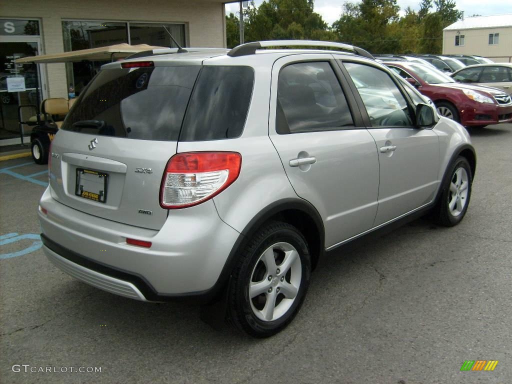 2007 SX4 Sport AWD - Silky Silver Metallic / Black photo #7