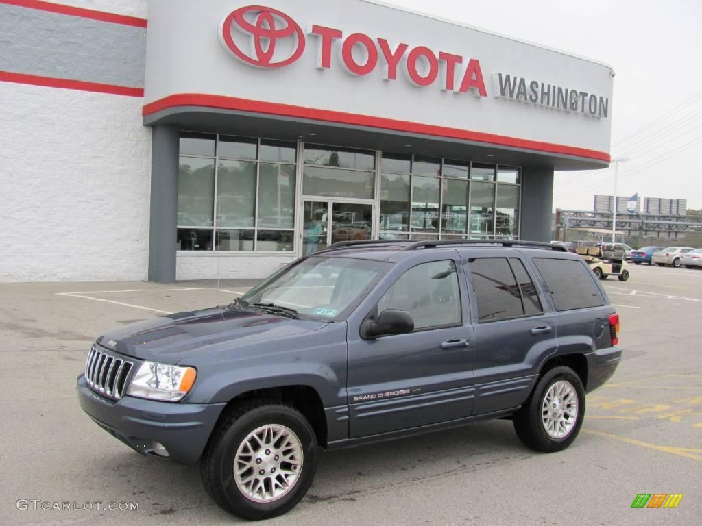 2002 Grand Cherokee Limited 4x4 - Steel Blue Pearlcoat / Taupe photo #1