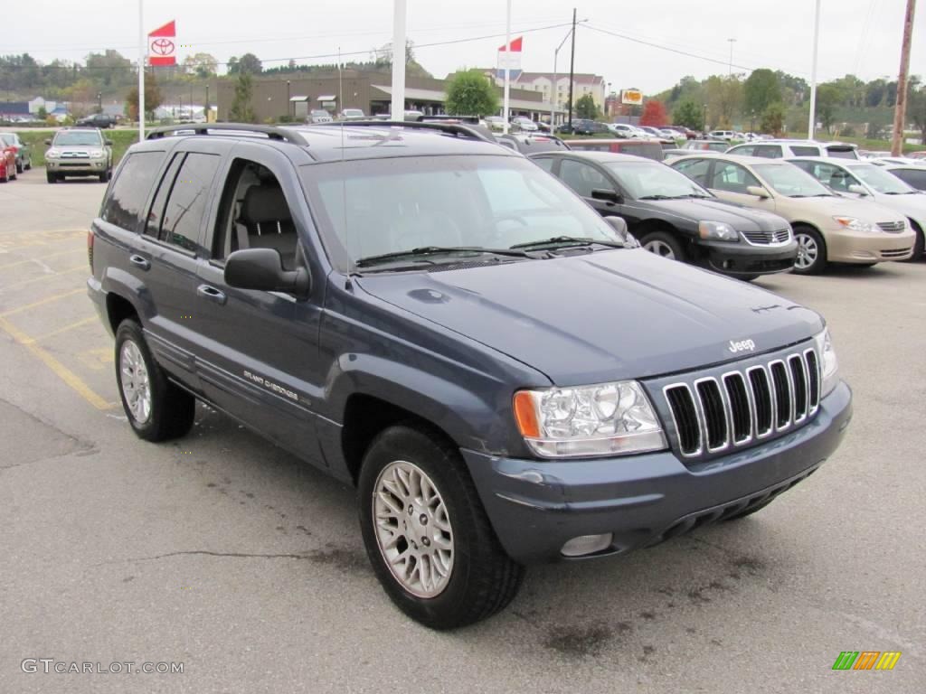 2002 Grand Cherokee Limited 4x4 - Steel Blue Pearlcoat / Taupe photo #8