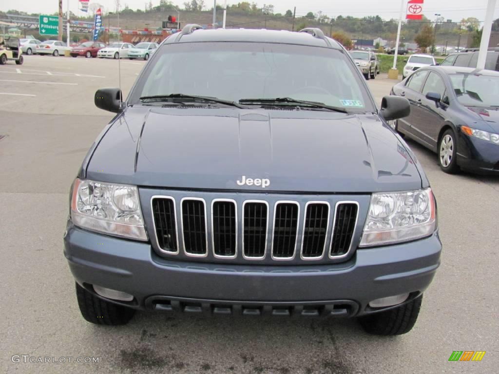 2002 Grand Cherokee Limited 4x4 - Steel Blue Pearlcoat / Taupe photo #9