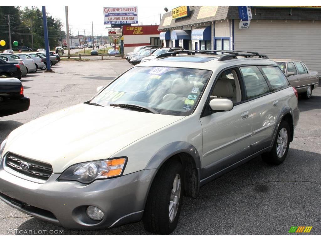 2005 Outback 2.5i Limited Wagon - Satin White Pearl / Taupe photo #1