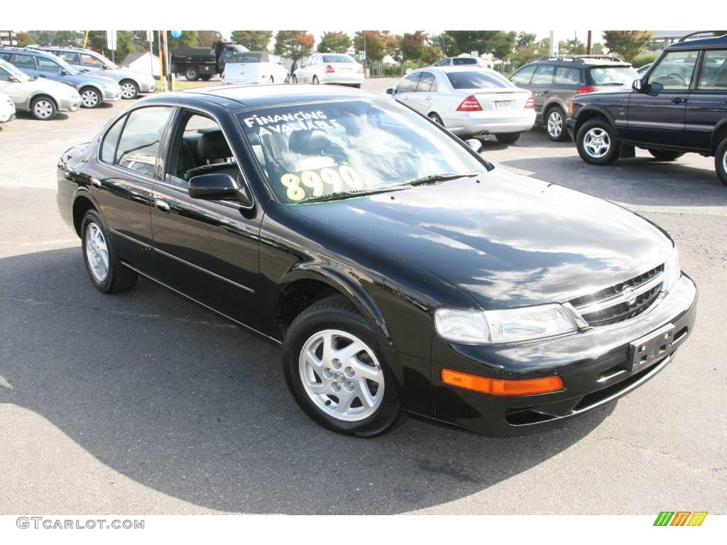 1999 Maxima GLE - Super Black / Charcoal Black photo #3