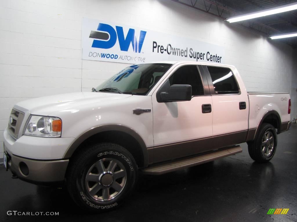 2006 F150 King Ranch SuperCrew 4x4 - Oxford White / Castano Brown Leather photo #2