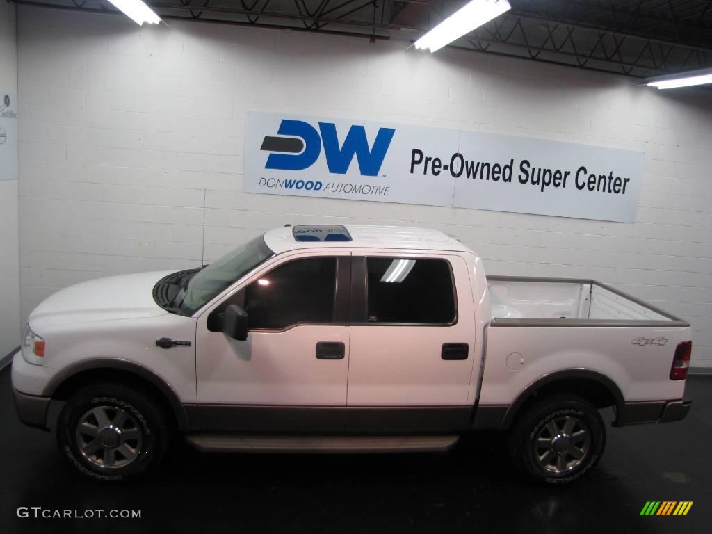 2006 F150 King Ranch SuperCrew 4x4 - Oxford White / Castano Brown Leather photo #4