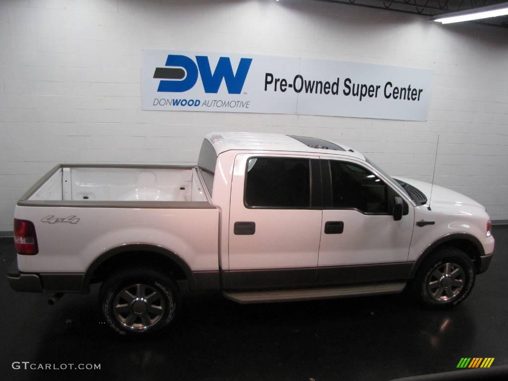 2006 F150 King Ranch SuperCrew 4x4 - Oxford White / Castano Brown Leather photo #5