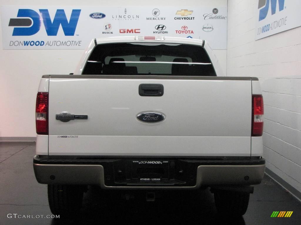 2006 F150 King Ranch SuperCrew 4x4 - Oxford White / Castano Brown Leather photo #6