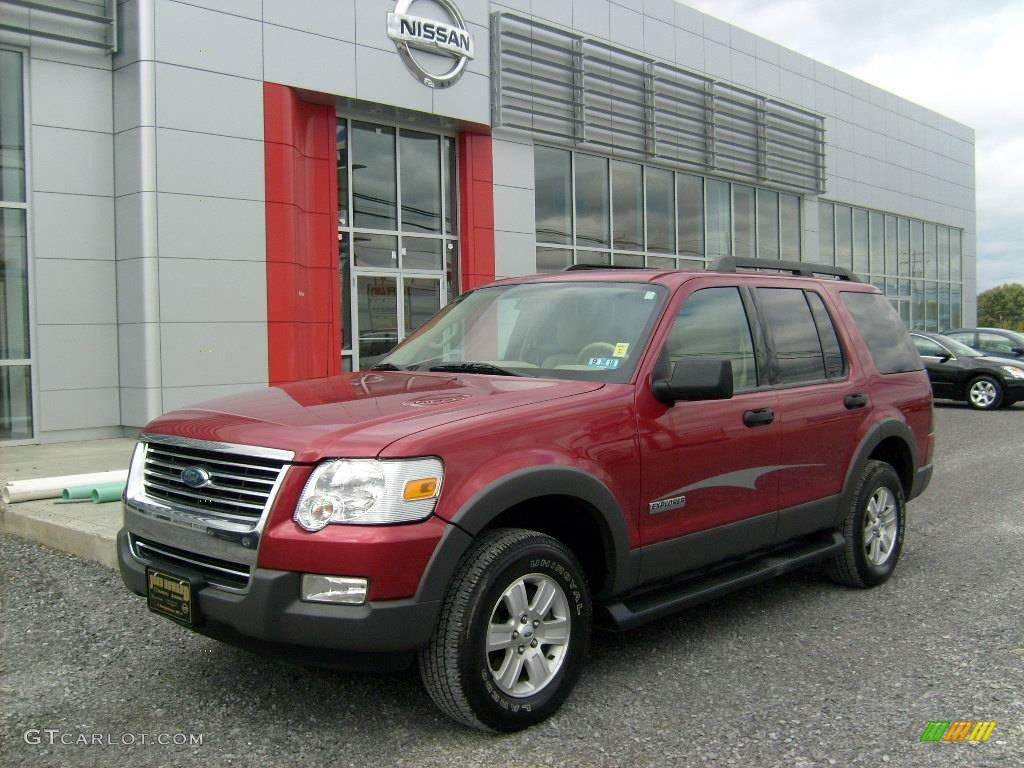 2006 Explorer XLT 4x4 - Redfire Metallic / Camel photo #1