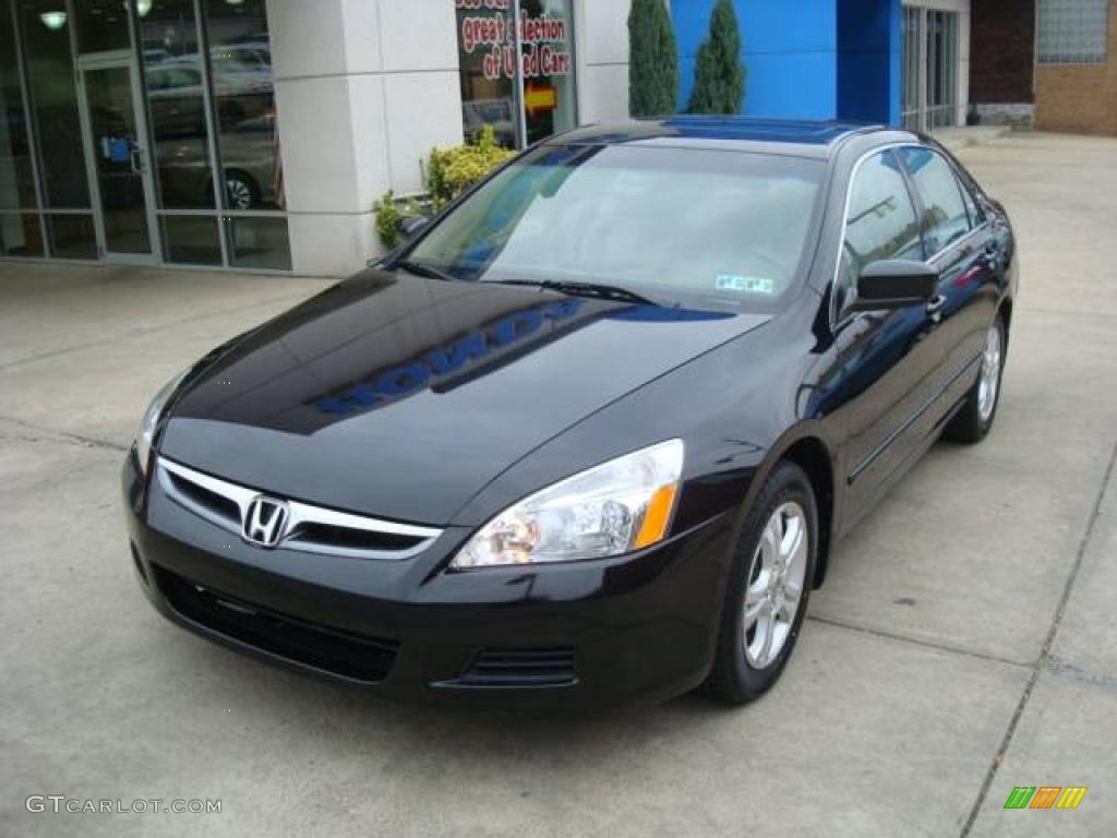 2006 Accord EX Sedan - Nighthawk Black Pearl / Ivory photo #8