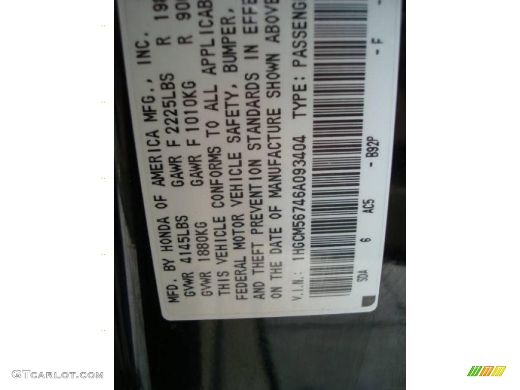 2006 Accord EX Sedan - Nighthawk Black Pearl / Ivory photo #19