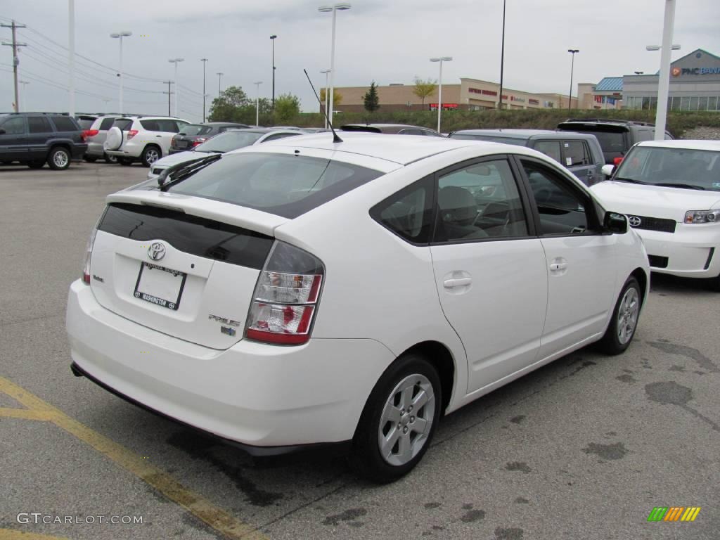 2005 Prius Hybrid - Super White / Gray/Burgundy photo #7