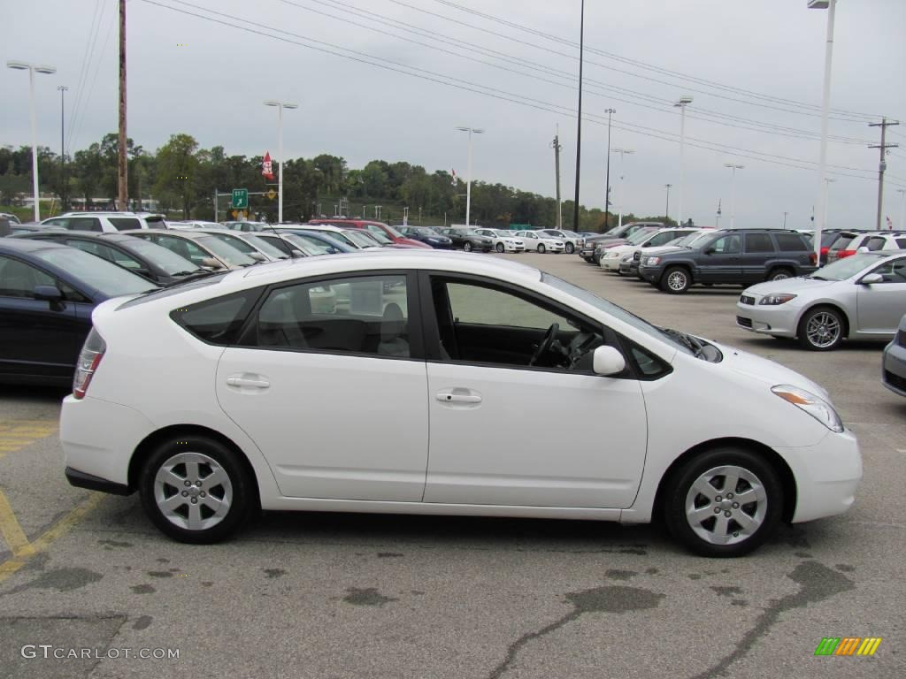 2005 Prius Hybrid - Super White / Gray/Burgundy photo #8