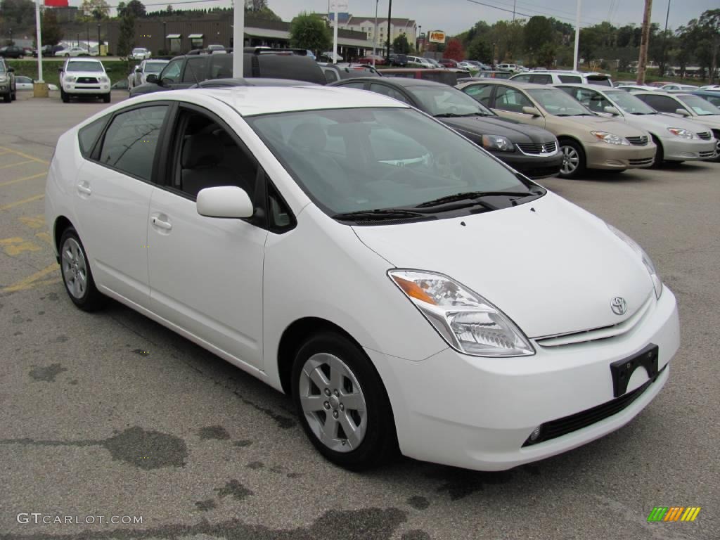 2005 Prius Hybrid - Super White / Gray/Burgundy photo #9