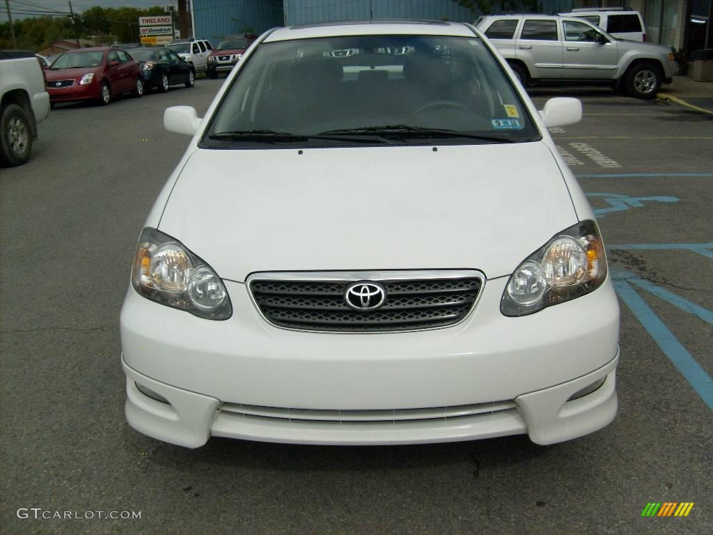 2006 Corolla S - Super White / Dark Charcoal photo #2